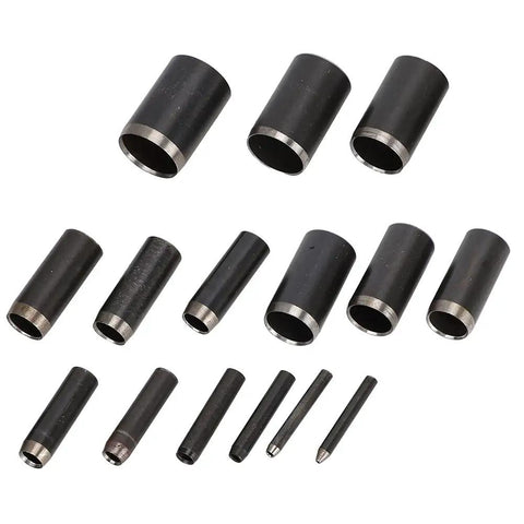 V Shape Punch Set For Leather Belt Perforation Stainless Steel Tail Cutter With Round Holes in various sizes