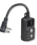 Slick Outdoor Light Timer With Hassle Free Photocell Dusk To Dawn Sensor and Weatherproof Countdown Plug, black with display.