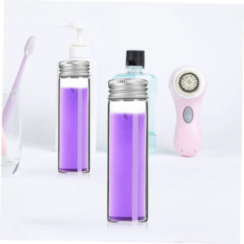 Clear Glass Vials With Aluminum Caps 10 Pack For Travel Storage Of Candies Nuts Beads And Jewelry Making Mini Art Supplies