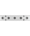 Beefy Heavy Duty Pneumatic Aluminum Air Manifold Splitter for Quick Connects and No Leak Operation, front view of unit