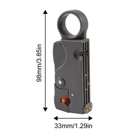 Coax Cable Compression Tool Kit With Rotary Stripper And Crimping Tool Includes 5 RG6 F Type Connectors And 5 RG6 Extenders Adjustable Blades