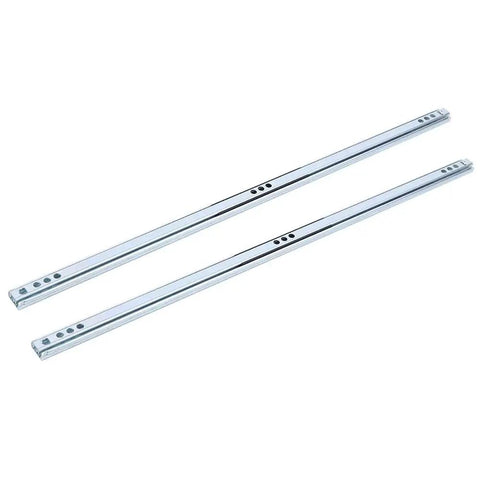 Beefy 2 Pack Drawer Slides 17.7 Inch Steel Ball Bearing Rails for Cabinets and Closets Rust Proof Galvanized Surface 33 Lbs Load Capacity Easy Install Smooth Quiet Glide, two galvanized steel rails