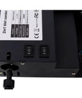 Aynuma Mini Belt Sander 350W Electric Bench Grinder with rotary tool controls and specifications label on black surface.