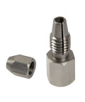 2 Pack CNC Stainless Steel RC Flex Collet Coupler Flexible Drive Shaft Locker, size 5mm to 4mm, motor shaft connector.