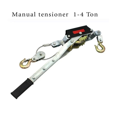 Manual Winch With Steel Wire Rope Gear Cargo Tensioner For Lifting And Pulling No Power Required Off Grid 1 To 4 Ton