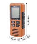 Minhe HW-710 5-in-1 Wall Detector | Multifunctional Metal Stud Finder with AC Wire Tracing | Deep Scan up to 80mm for Drywall & Wood – LCD Display shown with dimensions.