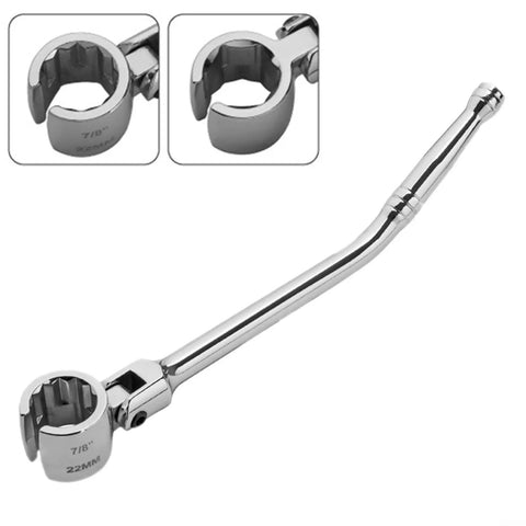 Heavy Duty 22 Mm Socket Wrench With Smooth 180 Degree Swivel Head For Tight Spots, CrV steel, long handle angle
