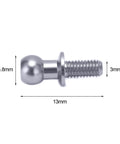 Metal Ball Screws Set For RC Car Link Rod Shock Absorbers End Fasteners Replacement Spherical Bolts 3mm x 4.8mm x 13mm dimensions