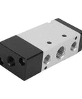 Industrial Pneumatic Solenoid Valve for Air Control, 2 Position 5 Way Aluminum Alloy Body, G3 8 Inch Ports, Model 4A310-10