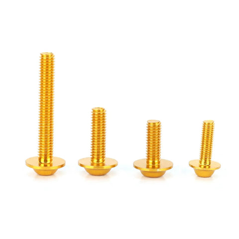 Universal Motorcycle Fairing Bolt Kit With M5 And M6 Aluminum Bolts Washers And Speed Clips All In One Replacement Hardware Set For Most Sportbikes Gold Finish