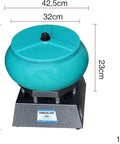 17-Inch Vibratory Tumbler Polisher For Jewelry And Metal Finishing, Stone Polishing Machine with leak-proof lid and measurements