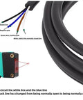 Diffuse Photoelectric Sensor With Background Suppression Not Affected By Object Color NPN Output, cable and wiring details