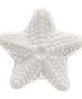 White Ceramic Star Cabinet Knob Small Decorative Drawer Pull Handle For Wardrobe Kitchen Bathroom Cabinets Retro Vibe Style