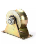 2 Inch U Type Groove Wheel Heavy Duty Rigid Caster With Bracket For Inverted Track Sliding Gate Wire Rope Rail Pack Of 4