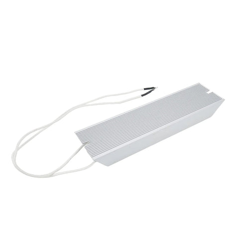 Xiaoyztan braking resistor, 500W 4Ω, aluminum finned housing, side view with two white leads