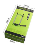Adjustable Electric Drill Stand With 45 Degree Angle Drill Guide Holder box showing dimensions and product image