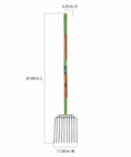 61 Inch Heavy Duty 10 Tine Welded Steel Bedding Fork Workhorse With Hardwood Handle for moving hay, straw, mulch, and more