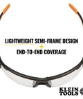 Anti Fog Safety Glasses With Semi Frame Scratch Resistant Protective Eyewear showcasing lightweight design