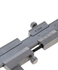 Disks Measuring Tool 0-60mm Thickness Measurement Professional Steel Verniers Calipers close-up of measurement scale detail.