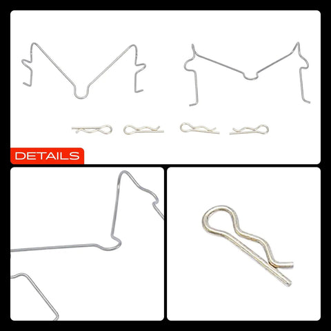 A-Premium Rear Disc Brake Hardware Kit That Slaps For Toyota Tacomas 2003 To 2022 And Tundras 2003 To Now Too Plus Four Runners Sequoias FJ Cruisers And Classic Lexus GX4 Models Rocking This Sweet Upgrade. steel brake clips and springs