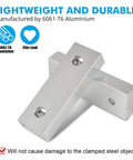 10 Set 20 Pieces Soft Jaws For 6 Inch Vise Aluminum Machinable Jaw Set, two aluminum jaws 6 x 2 x 1 inches shown.