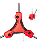 Super Sweet 9 Piece Foldable Hex Key Wrench Kit Made From Tough Chrome Vanadium Steel Perfect For Bike Repair And Home Fixes Including Sizes From 1 5Mm To 6mm So You Can Get Any Job Done Without Stressing Out. red foldable hex key wrench kit with 1.5-6mm sizes