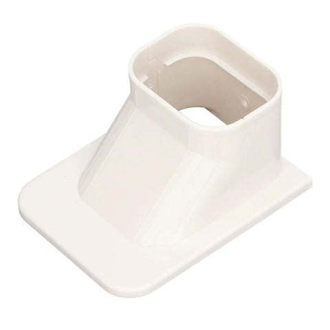 Slick Pvc Air Conditioner Line Cover Hide Ugly Refrigerant Pipes Mini Split Ac Tubing Sleeve, white PVC connector with smooth finish.