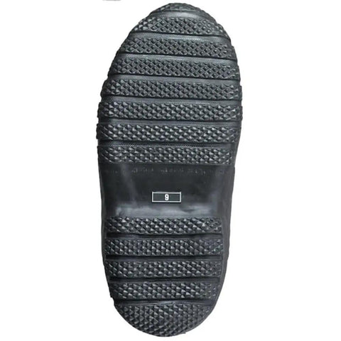 Men's Super Oversized Rubber Overshoes To Shield Work Boots From Mud And Water Heavy Duty Waterproof Shoe Covers With Boss Level Protection In Cold Weather And Hazardous Jobs Durable Flex Design Keeps Kicks Secure In Black - sole view size 9