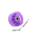 Four Pack Purple Roller Skates Wheels High Elastic PU 82A, 5.8 cm diameter, non-illuminated replacement for outdoor skating