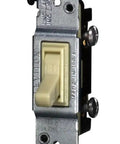 Co/Alr Toggle Light Switch 15 Amp 120 Volt Single-Pole Quiet Switch With Grounding, ivory switch