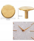 Brass cap from Ten Piece Clock Repair Kit With Nuts, Washers, Rubber Rings And Brass Caps For Silent Movement Clocks, 7mm diameter