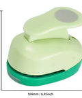 3 Inch Circle Hole Punch For Crafting And Scrapbooking Green Large Circle Punch For Cards Albums Gift Wrapping Photos DIY Projects Office Supplies Great For Card Making And Paper Art Projects Perfect For Gift Wrapping And Album Decor side view