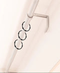 Heavy Duty Zinc Alloy Shower Curtain Rings Set, Black Hanging Hooks With Smooth Glide O Rings on bathroom rod
