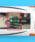 2440 KV Brushless RC Boat Motor with 24mm Can Water Cooling Jacket inside boat hull