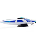 Side view of Sonicwake V2 36 Inch Self Righting Brushless RC Boat With Deep V Hull Ready To Run Batteries And Charger Not Included