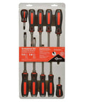 Cat's Paw Screwdriver Set 10-Piece With Slotted And Phillips Bits, Extended Blade, Hex Bolster shown in retail packaging