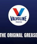 Valvoline logo with text 'THE ORIGINAL GREASE' on a dark blue background.