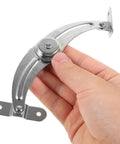 Person holding Cabinet Door Support Arm Stop Hinge With Nickel Plated Iron Easy Install No Fuss Stable Hold For Kitchen Cabinets And Furniture Doors