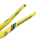Road Bike Carbon Fork 700C Rigid Front Fork For Rim Brake V Brake 1-1/8 Inch Straight Steerer Old Length 100mm QR 9mm Yellow
