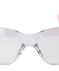 Clear Lens Pink Safety Glasses Pack Of 12 Pairs With Polycarbonate Impact Resistant Lenses viewed from front