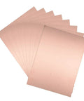 8 pack Double Sided Copper Clad FR4 PCB Board 200x150mm 1.5mm Thick for DIY Prototyping and Maker Projects arranged in a fan shape