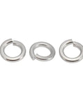 Three split lock washers from M3 304 Stainless Steel O Ring And Lock Washer Kit With 100 Pcs Of Assorted O Rings Split Lock Washers And Spring Washers