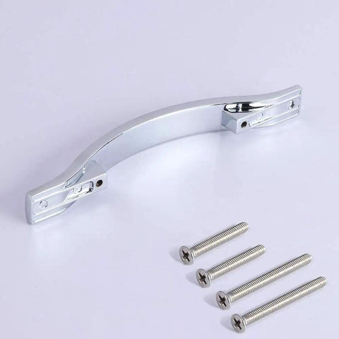Modern Cabinet Knobs And Pulls Set With Screws All Metal Drawer Handles For Cabinets And Furniture Silver Finish Durable Zinc Alloy Construction