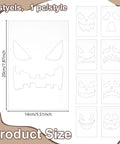 Grab These Eight Clear Acrylic Router Templates Halloween Pumpkin Face Woodworking Stencils, 20cm x 14cm, set of eight designs.