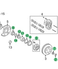 Diagram of Front Wheel Hub Bearing ABS Repair Kit for 4WD Toyota Vehicles, showing parts for 4Runner, Sequoia, Tacoma, and Tundra