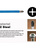 Anti Slip Phillips PH2 Screwdriver Bit Set Ten Pieces With Magnetic One Quarter Inch Hex Shank And Six Inch Length S2 Steel