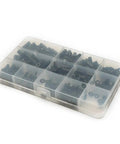 For M3 Nylon Hex Spacer Standoff Kit 320 Pieces Includes M3 Male And Female Screws Nuts Washers And Threaded Pillars For PCB Motherboard Electronics Assembly Lightweight Durable Black Nylon Build Insulated And Resistant in clear organizer case