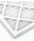 Corner view of 24 By 24 By 1 Inch Wire Backed Pleated Air Filter MERV 8 35 Percent Efficient For Home HVAC AC Furnace Replacement