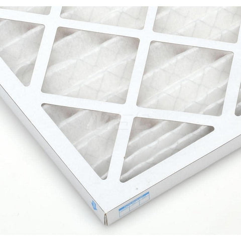 Corner view of 24 By 24 By 1 Inch Wire Backed Pleated Air Filter MERV 8 35 Percent Efficient For Home HVAC AC Furnace Replacement
