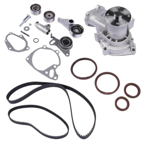 Premium Water Pump And Timing Belt Kit Compatible With L200 Shogun Pajero 2.5 DI-D Diesel Engine 1300A045 includes belt, pump, pulleys, and seals